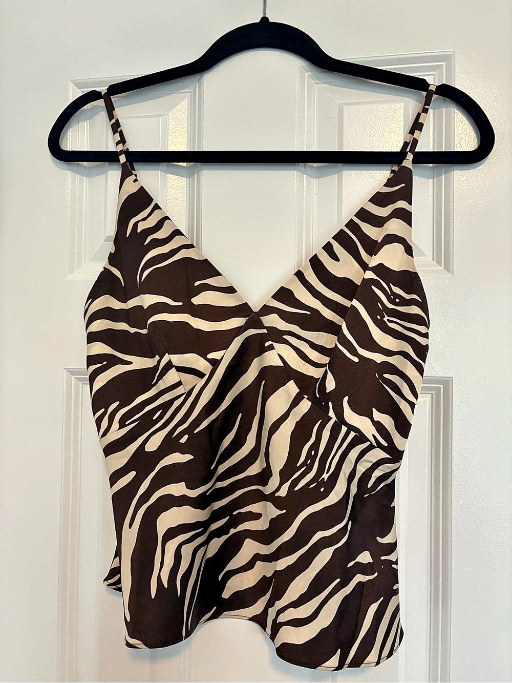 Reformation Animal Print Camisole in Brown & Cream Size XS